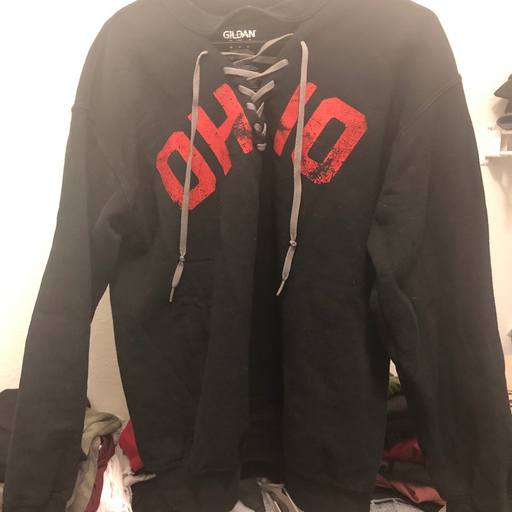 Ohio State Black lace up sweatshirt